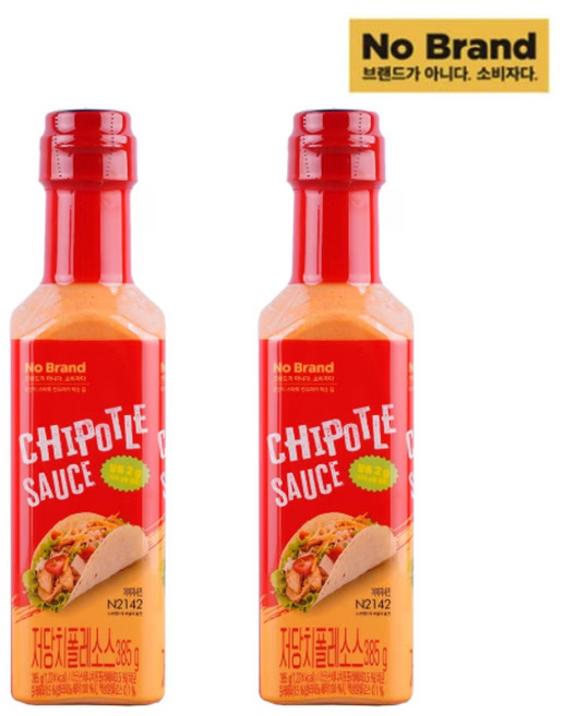 노브랜드 저당 치폴레 소스, 2개, 385g