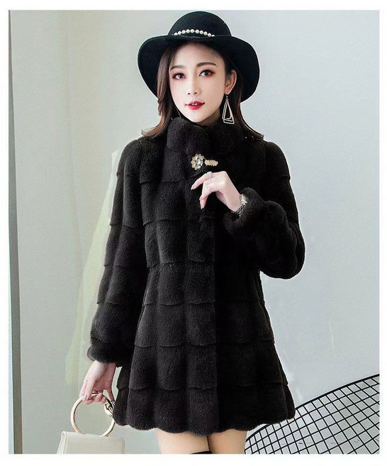 쩐쿠 엘레강스 보온 밍크코트 겨울 여성 밍크코트 S2411