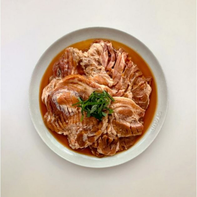 한미연합 뼈없는 캠핑 수제 양념 돼지 갈비 구이 300g, 1개