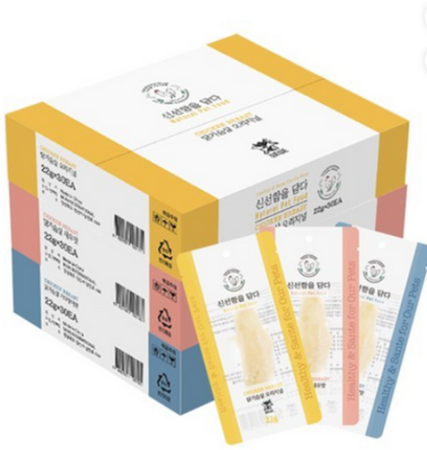 위위 고양이 간식 닭가슴살 22g x 3종세트, 1세트