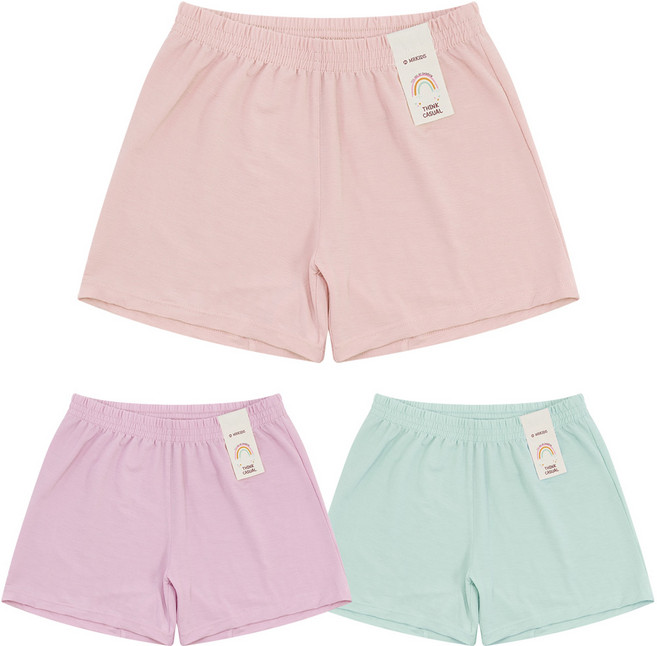 엠알키즈 인견 슬럽사 라벨포인트 여아 스판 트렁크 3매입 TV710