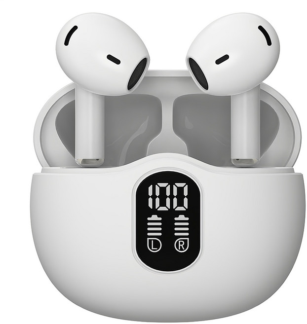 블라우풍트 Ai ENC 노이즈캔슬링 LED 블루투스 5.4 오픈형 이어폰, BLP-BE363W, 화이트