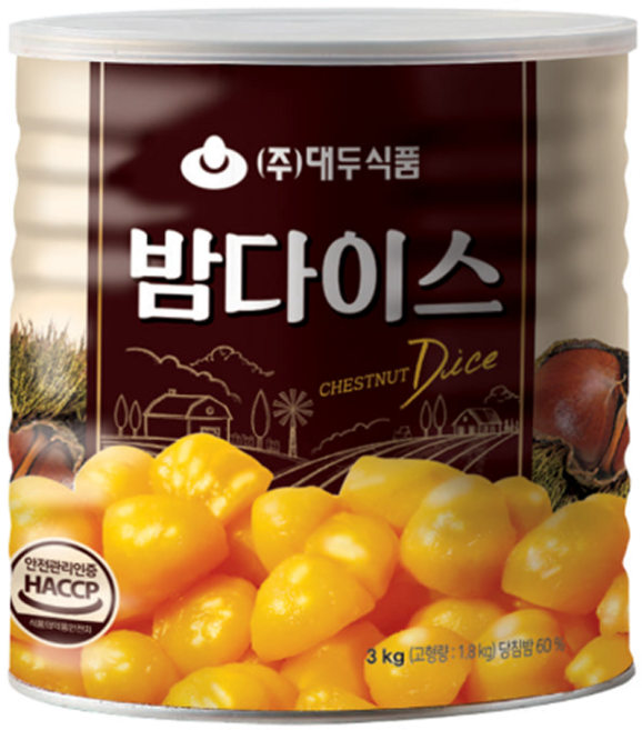 대두 조각밤다이스 / 하단갈색HACCP, 3kg, 4개