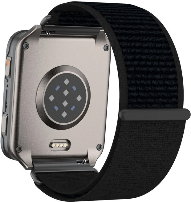 24mm 소프트 나일론 루프 밴드 통기성 스포츠 스트랩 Garmin Venu X1 퀵 릴리스 밴드 코로스 노매드 APEX 4 46mm 워치밴드, 블랙