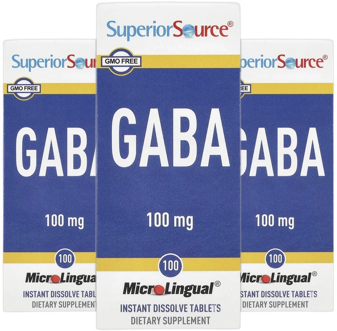 슈페리어소스 MicroLingual 가바 GABA 100mg 정제 100정 2+1, 3개 - 쿠팡