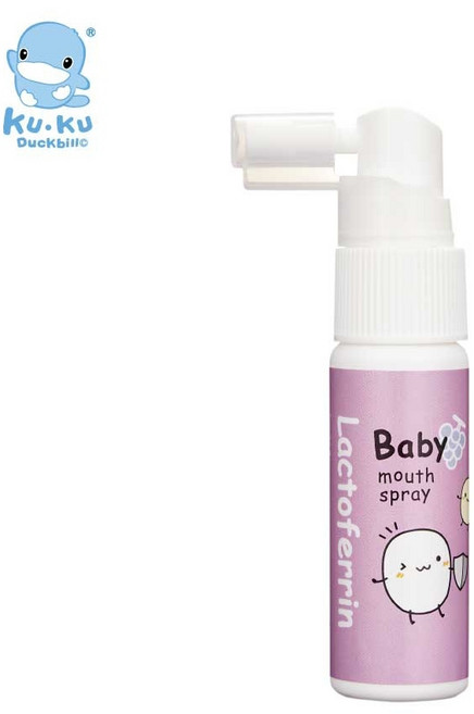 KUKU 酷咕鴨 寶寶乳鐵蛋白潔牙噴霧 6M, 1個, 潔牙噴霧-葡萄 20ml