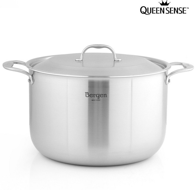 한일스텐레스 베르겐 통5중 인덕션겸용 곰솥냄비 30cm, 실버, 베르겐곰솥, 1개