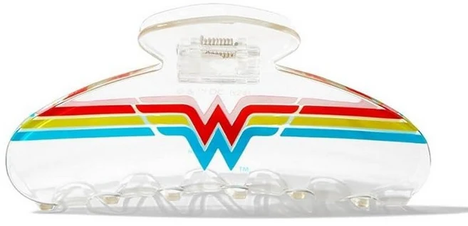 Kitsch Wonder Woman 투명 아크릴 대형 클로 클립 - 모든 모발 유형에 적합한 내구성 있는 헤어 | Updo Half-Up에 적합 당기지 않고 제자리에 유지 여 - 쿠팡