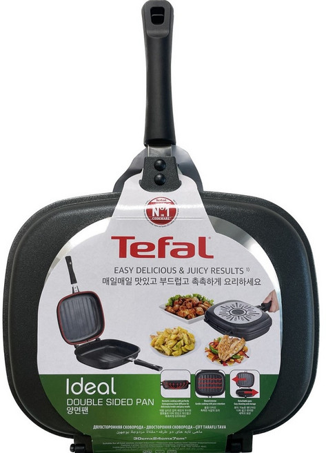 테팔 아이디얼 점보 양면팬, 30 x 24 cm, 1개