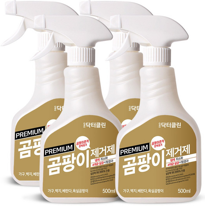 닥터클린 냄새줄인 프리미엄 곰팡이제거제, 4개, 500ml
