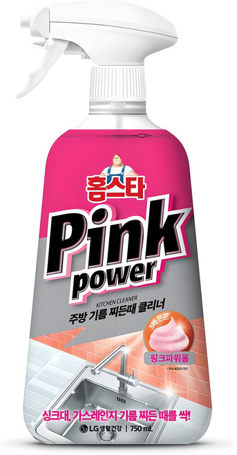 홈스타 핑크파워 주방 기름 찌든때 클리너, 750ml, 1개