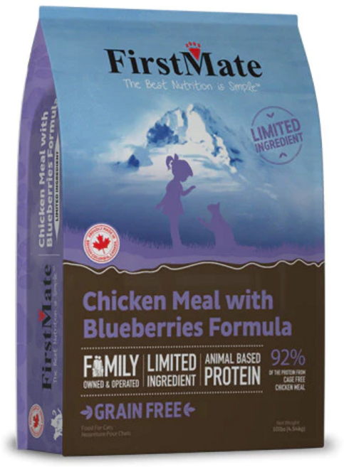 FirstMate 雞肉藍莓全貓糧 4.54公斤 無穀配方, 1個, 4.54kg, 雞肉