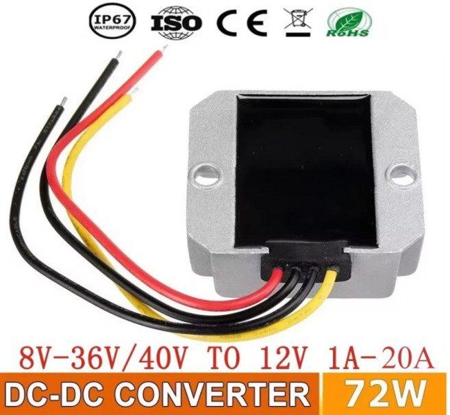 자동차 태양광용 DC 전원 컨버터 레귤레이터 부스트 벅 전압 안정기 CE 8-40V ~ 12 V 1A-6A 볼트 스텝, 03 8-40V to 12V 10A