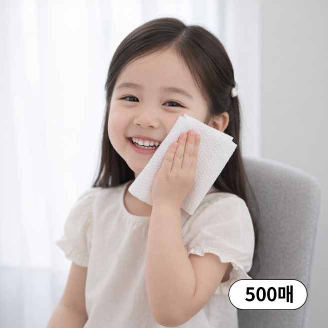 유리네 롱 접어진 엠보싱 건티슈&청소포&행주, 1세트, 500매