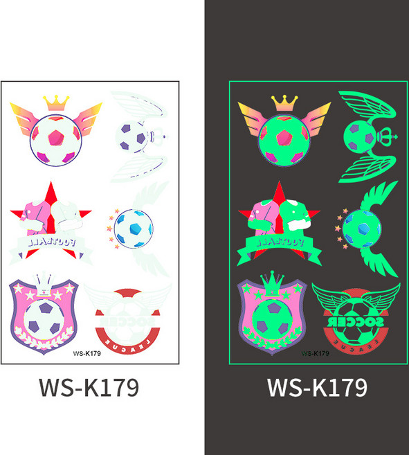 2026 월드컵 응원용 야광 스티커 축구 응원용품 세트, 10개, WS-K179