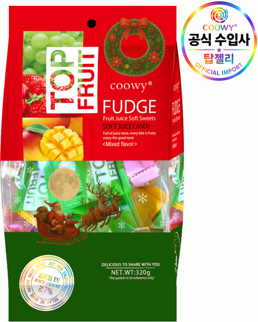 coowy 쿠위 탑젤리 3종믹스젤리, 1개, 320g