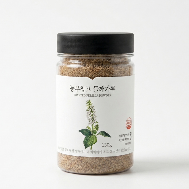 [농부창고] 국산100% 들깨가루 130g 원적외선 볶은 거피 탈피 기피 들깨, 1개