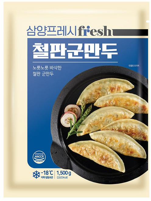 삼양 철판 군만두 1.5kg, 3개