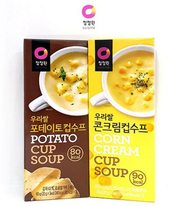 스프 대상청정원 포테이포 컵수프 콘크림 우리쌀, 콘크림컵수프, 20g, 1