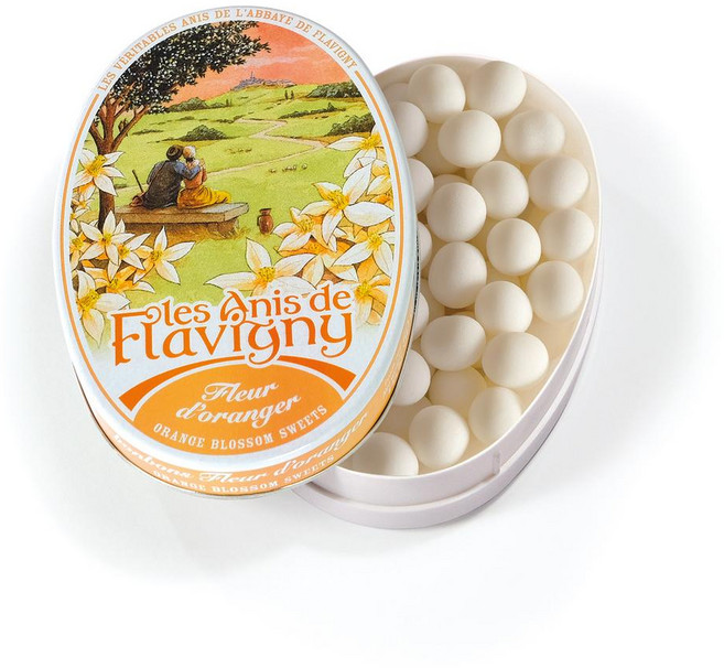 프랑스 플라비니 아니스 Les Anis de Flavigny candies 오렌지 블라썸 아니스 캔디 사탕, 10개, 50g