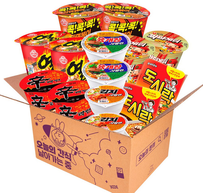 골라먹는 사무실 간식 컵라면 모음 박스 세트 10호, 1개