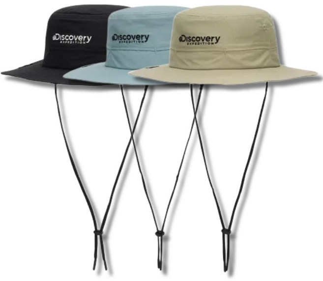[백화점정품] 디스커버리 버킷햇 모자 벤틸레이션 냉감 통풍 발수 낚시 사파리모자 등산, 벤틸 블랙
