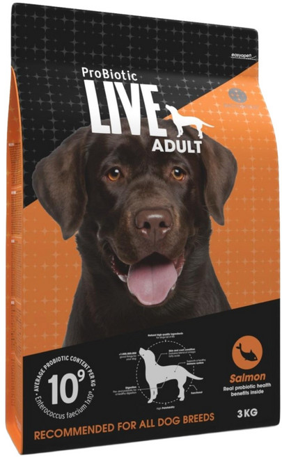 프로바이오틱라이브 어덜트 강아지 건식사료, 생선, 3kg, 1개