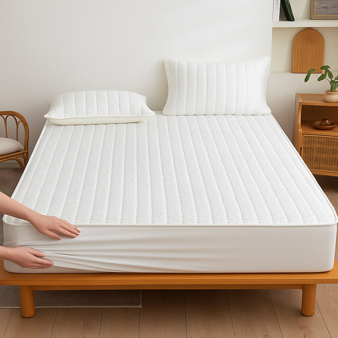 베오라 순면 40수 누빔 침대 매트리스 방수커버