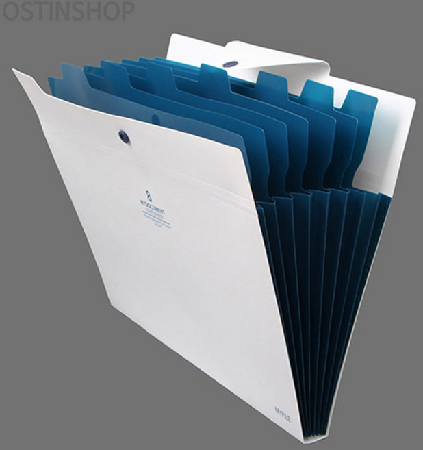 오스틴포유 포켓 도큐먼트 파일 8칸 화이트 파일가방