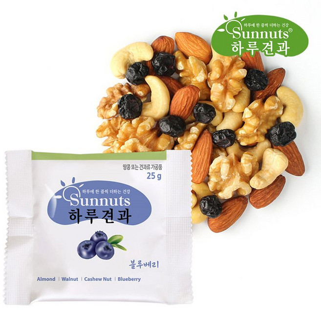 하루견과 블루베리 믹스넛, 25g, 50개