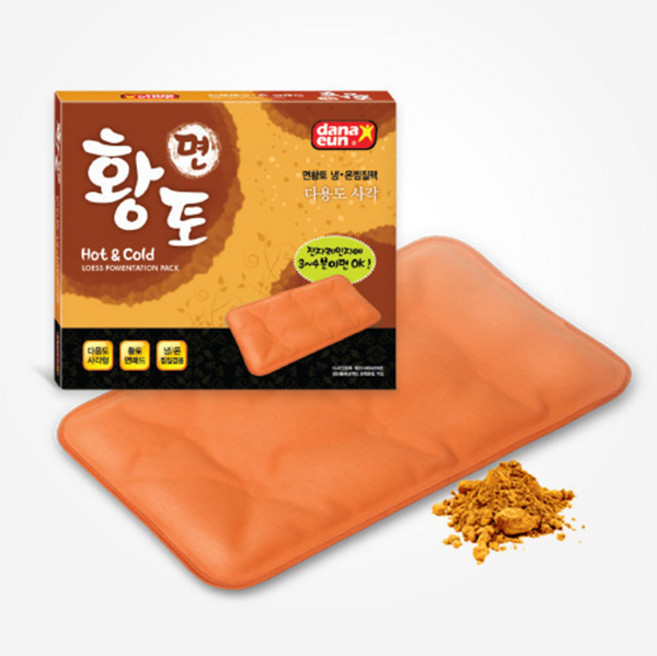다나은 찜질팩 면황토 사각, 다나은 면황토 사각 찜질팩 냉온 찜질 핫팩