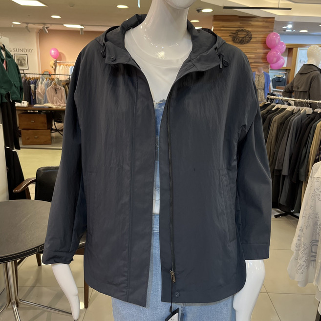 SOGO 트리아나 여성 간절기 후드넥 오버핏 집업 자켓 TI3GA02 DG