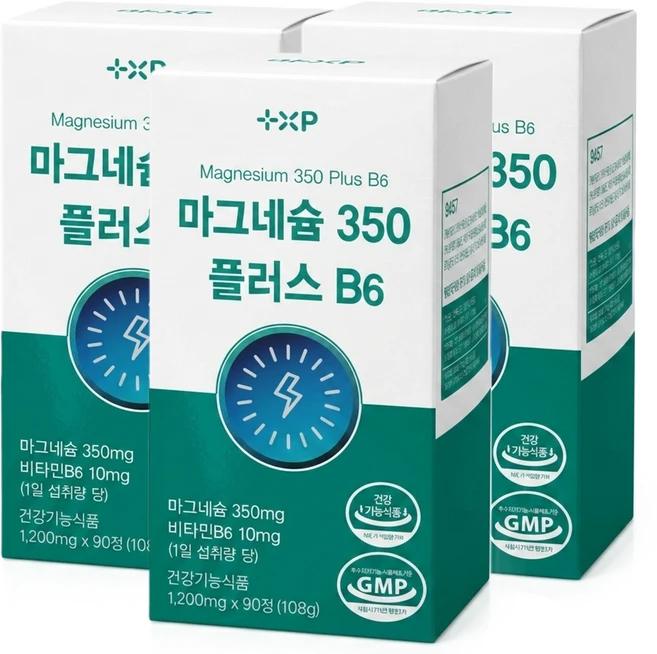 신경 및 근육 이완 에 먹는 흡수 좋은 글루콘산 산화 마그네슘 영양제 알약 눈꺼풀떨림 다리 종아리 쥐날때 추천, 3세트, 90정 - 쿠팡