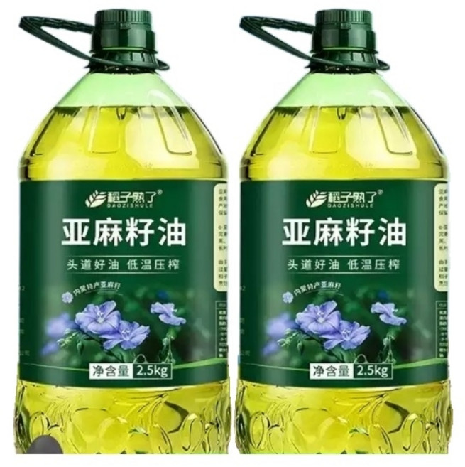 대용량 아마인유 내몽고 냉압착 아마씨유 오일, 1세트, 5L