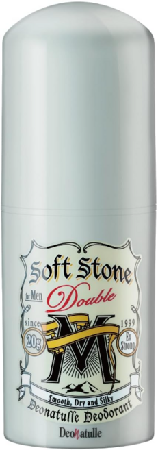 Soft Stone 男士雙倍止汗石 20g 長效清爽 腋下體香膏 日本熱銷, 1個