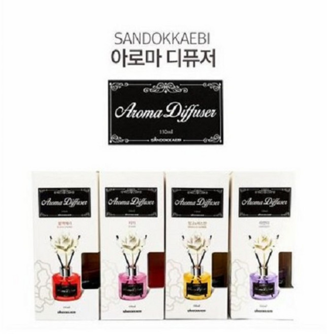 산도깨비 아로마디퓨저 방향제 4가지향 130ml, 체리향, 1개