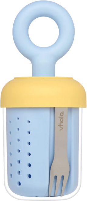 보이오 후르츠팟 과일 샐러드 도시락통 밀프랩 용기 미니 링 푸르트 컵, 1개, 레몬스카이