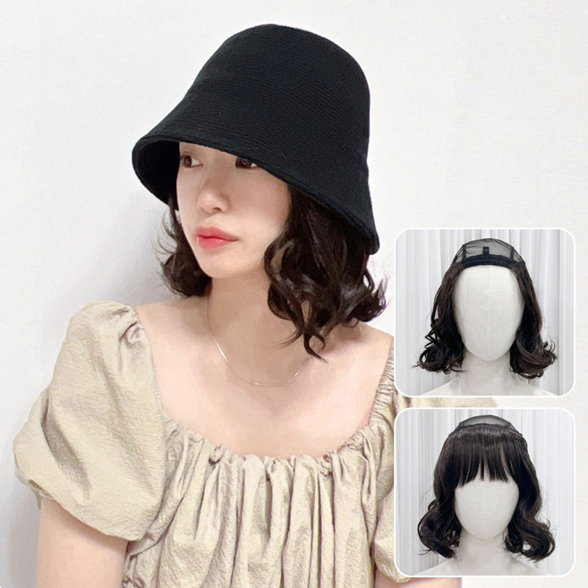 모위드 모자변경가능한 모자가발 부분가발 항암가발 고급인조모 hmos100 환우가발, 1개, 자연갈색