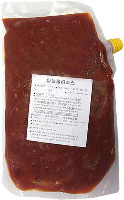 (무)(냉장)캐드마늘칠리소스 2kgX3개, 2kg, 3개