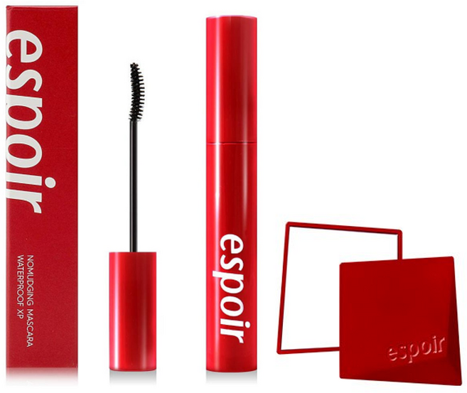 에스쁘아 노머징 마스카라 워터프루프 XP 9g+사각거울(70.5*66.4mm), 클린블랙, 1개