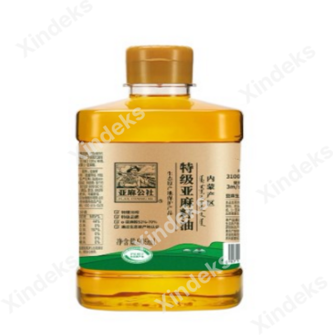 Xindeks 내몽골 우란차부 유기농 냉압착 아마씨유 유기농 아마씨 오일, 1개, 909ml