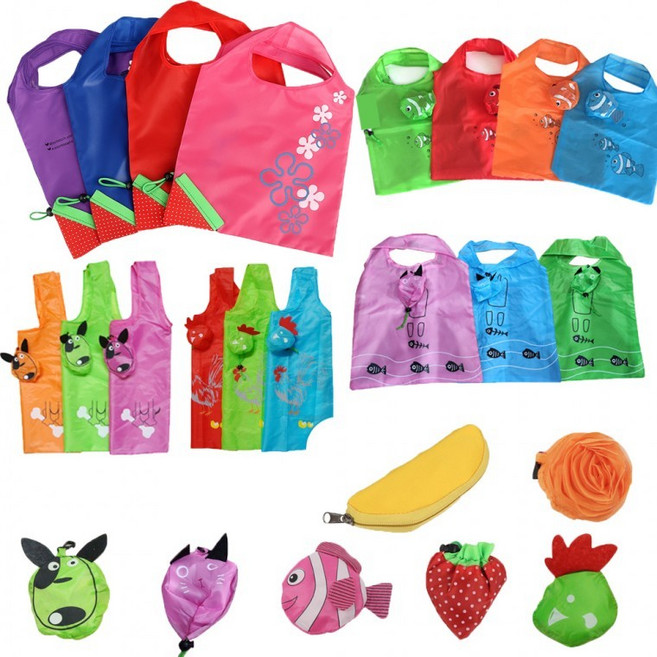 휴대용 인쇄 판촉 인쇄 딸기 시장바구니 장바구니 장바구니 접이식 가능 소량 장바구니 장바구니 모음전_2026FW-TR2, 1개, 딸기 장바구니 (컬러 랜덤)