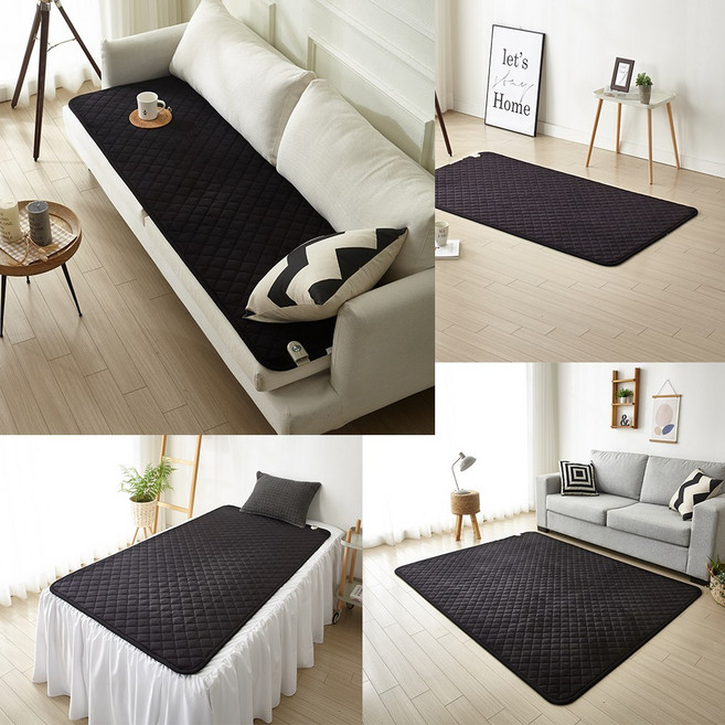 대호플러스 더안 EMF 탄소 카본 극세사 블랙 캠핑/침대/쇼파 전기 매트/요/장판, 150x200