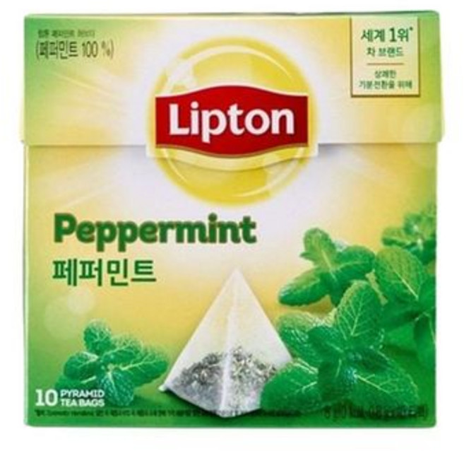 립톤 일상차 힐링 향긋한 건강에좋은 허브차 페퍼민트 티백 10T, 1개