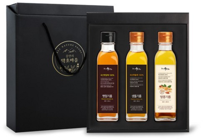 프리미엄 기름 3종 선물세트(참기름/들기름/땅콩기름) 설 추석 명절선물세트