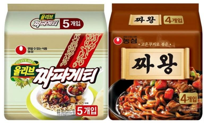 농심 짜파게티 + 짜왕 KOREAN NOODLE 번들, 1세트