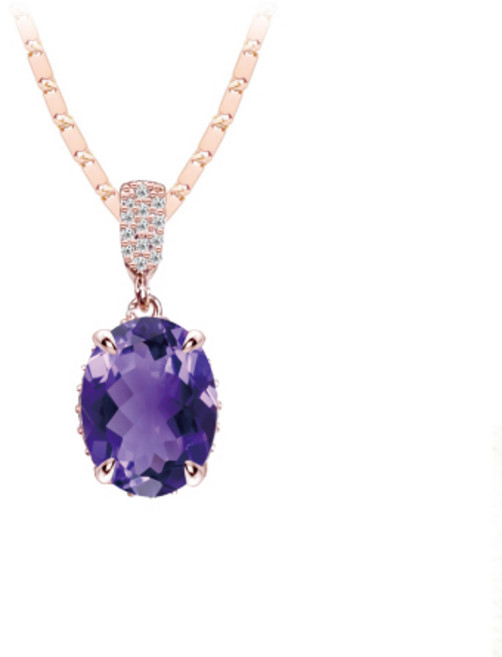 [혜성 주얼리] 루이즈 딥퍼플 자수정 목걸이