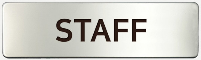 인싱글즈 금속 명찰 스태프 매니저 점장 상담 안내 자석 명찰, STAFF/자석, 1개, 실버유광