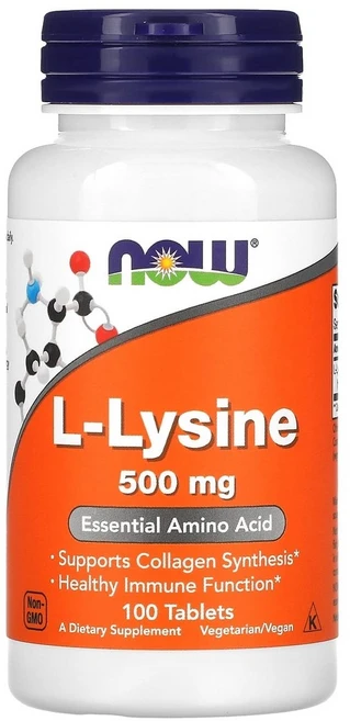 나우푸드 엘라이신 L-Lysine 500mg 100정 콜라겐과 엘라스틴부스터 아미노산, 2병, 1개 - 쿠팡