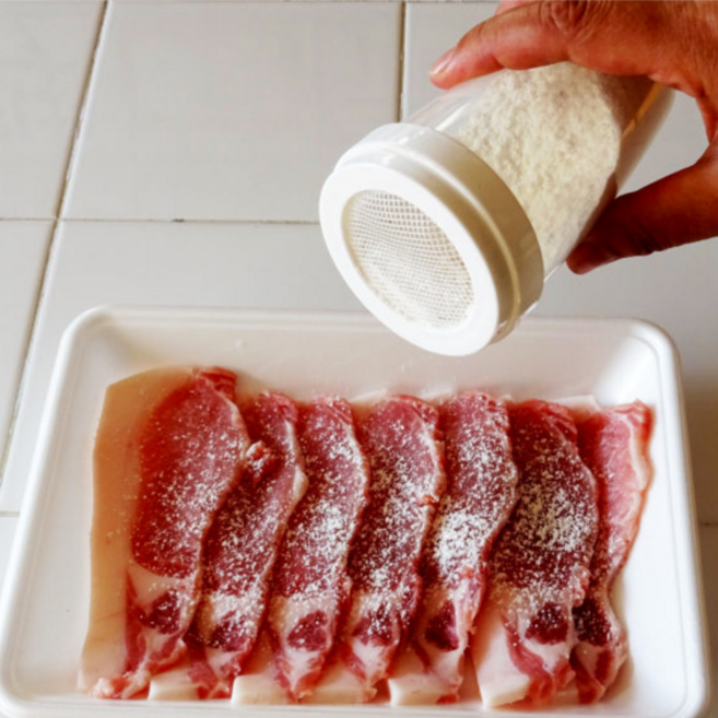 일본 코쿠보 파우더통 가루통 슈가파우더통 소분 가루보관 가루양념통 고추가루 밀가루 망용기, 1개, 200ml